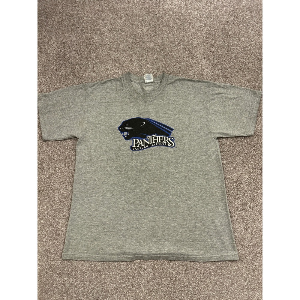 Sporty Eastern Illinois Panthers T-Shirt Mens Large Gray Excellent EIU Graphic
